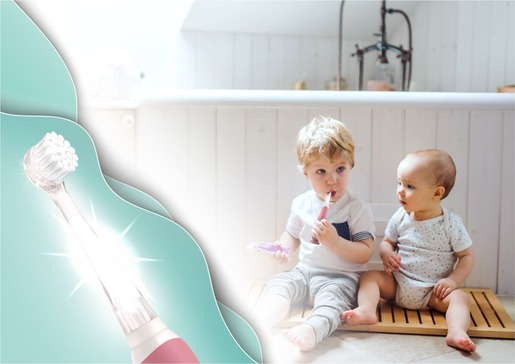 Neno Denti – Električna četkica za zube za bebe (3–36m) Pink