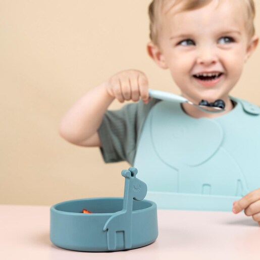 Done by Deer Set za jelo Prvi obrok Peekaboo - Deer friends Blue