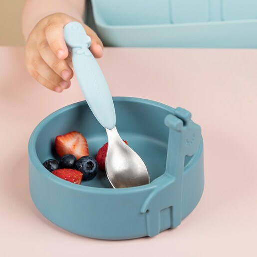 Done by Deer Set za jelo Prvi obrok Peekaboo - Deer friends Blue