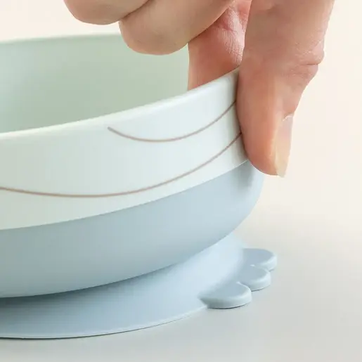 Done by Deer Dječiji protuklizni set za jelo Foodie - Wally Blue