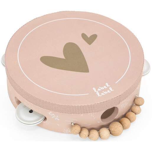 Label Label Drveni tamburin - Pink