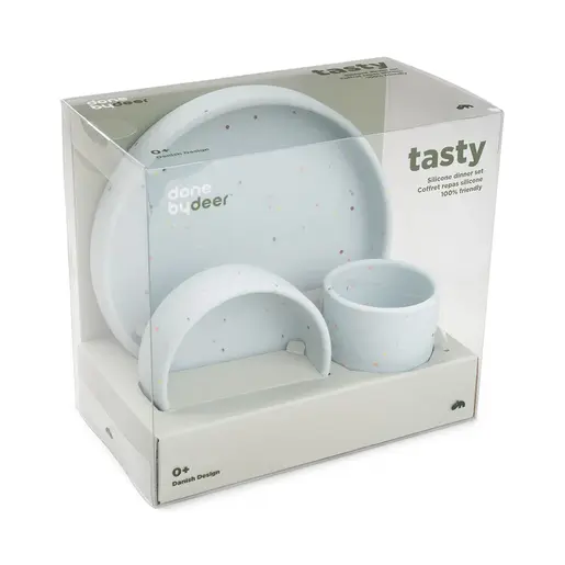 Done by Deer Silikonski set za jelo – Confetti Blue