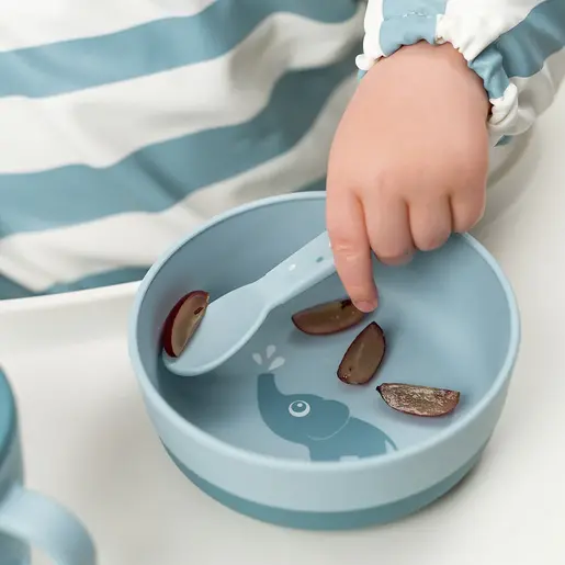 Done by Deer Foodie zdjelica s anti-slip bazom - Elphee Blue