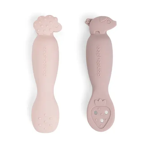 Done by Deer silikonske kašikice za prve zalogaje (2 kom) - Tiny Farm Powder