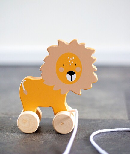 Tryco drvena igračka na povlačenje - Lav (10+ mjeseci)
