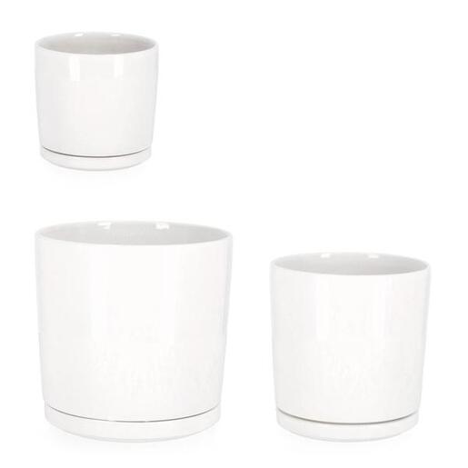 BIZZOTTO saksije Eliza set 3/1 bijele