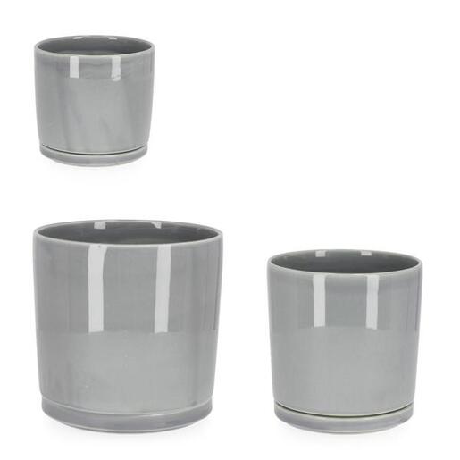BIZZOTTO saksije Eliza set 3/1 sive
