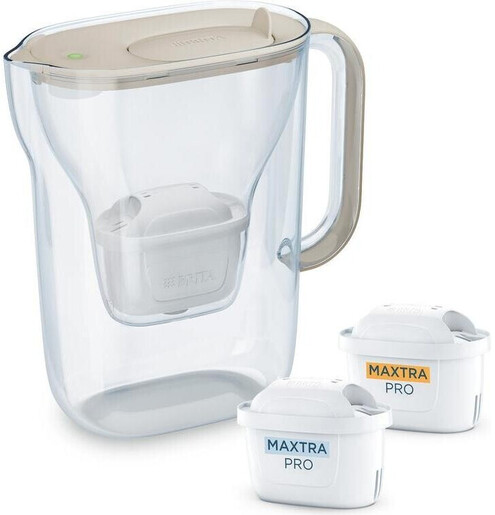 Brita Style Essential bokal za filtriranje vode 2,4L bež + 2 GRATIS filtera