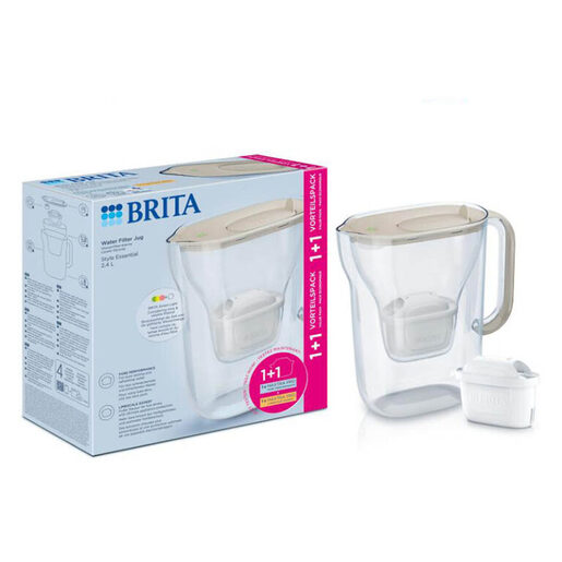 Brita Style Essential bokal za filtriranje vode 2,4L bež + 2 GRATIS filtera