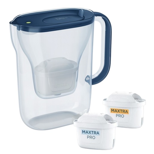Brita Style Essential bokal za filtriranje vode 2,4 l plavi + 2 GRATIS filtera