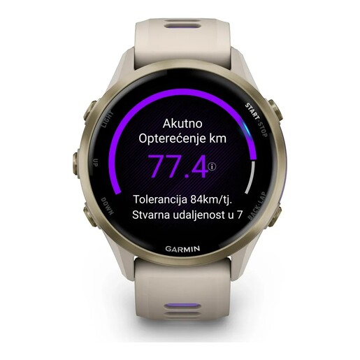 GARMIN Forerunner 970 sportski pametni sat, 47mm, Soft Gold Titanium French Gray/Indigo
