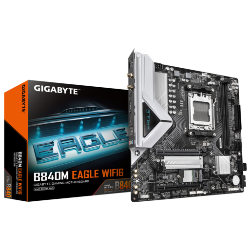 GIGABYTE matična ploča B840M EAGLE WIFI6 AM5, 2xDDR5, 2xM.2, 4xSATA, 7xUSB, HDMI, DP, USB Type-C, mATX