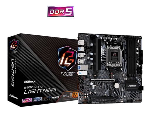 ASROCK matična ploča B650M PG LIGHTNING, AMD B650, AM5, 4xDDR5, HDMI, DP, RAID, micro ATX
