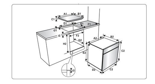 VOX ugradbeni set 2110400 B