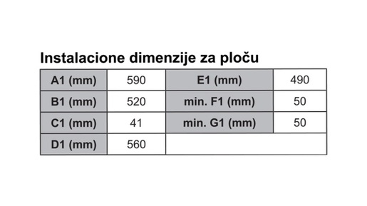 VOX ugradbeni set 2110400 B