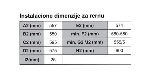 VOX ugradbeni set 2110400 B