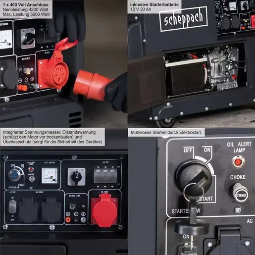 Scheppach Dizelski agregat monofazni/trofazni Black Edition 5 KW