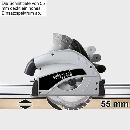 Scheppach Ručni cirkular pila sa vodilicom Black Edition TAS55-BE 1200 W