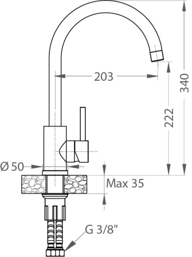 Alveus česma KATI (G91 - CRNA)