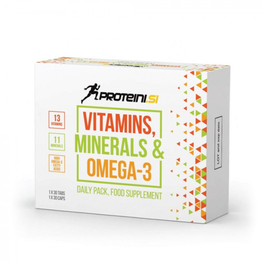 PROTEINI.SI VITAMINS, MINERALS AND OMEGA 3, 30 tableta + 30 kapsula