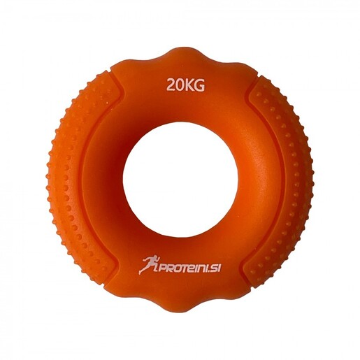 PROTEINI.SI GUMENI PRSTEN ZA JAČANJE PRSTIJU I PODLAKTICE, 20KG - NARANDŽASTI