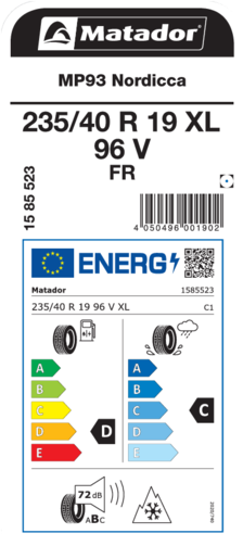Matador 235/40R19 96V Nordicca MP93 M+S zimska guma