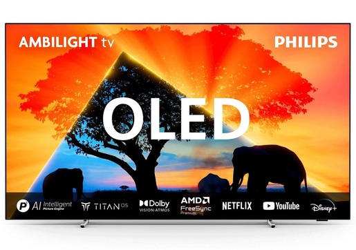 PHILIPS OLED televizor 55OLED769/12, 4K Ultra HD, Smart TV, Google TV™, Ambilight s 3 strane, VRR 120 Hz, P5 AI perfect, Metalni okvir