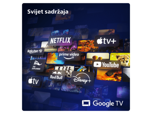 PHILIPS LED televizor 65PUS7409/12, 4K Ultra HD, Smart TV, GoogleTV, Pixel Precise Ultra HD, Dolby Atmos, Crna