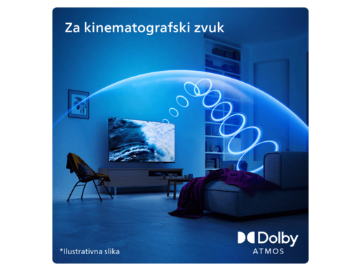 PHILIPS LED televizor 65PUS7409/12, 4K Ultra HD, Smart TV, GoogleTV, Pixel Precise Ultra HD, Dolby Atmos, Crna