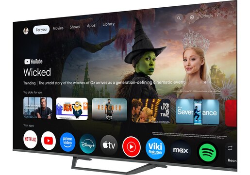 TESLA QLED televizor Q65E655GUS, 4K Ultra HD, Google TV, HDR, HLG, Dolby Vision,  tamno siva