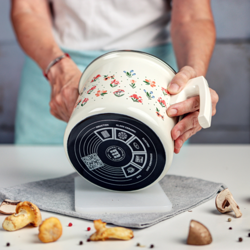 Metalac lonac za mlijeko CVETNA RADOST 14cm/1,9l