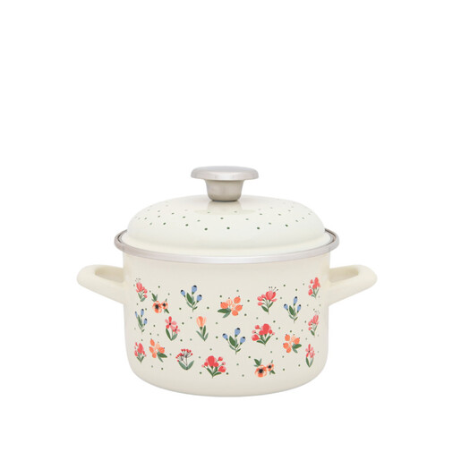 Metalac duboka šerpa sa poklopcem CVIJETNA RADOST 16cm/1,9lit