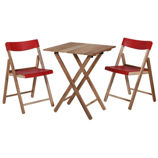 Balkonski set sklop.drv.3/1 NATURAL RED