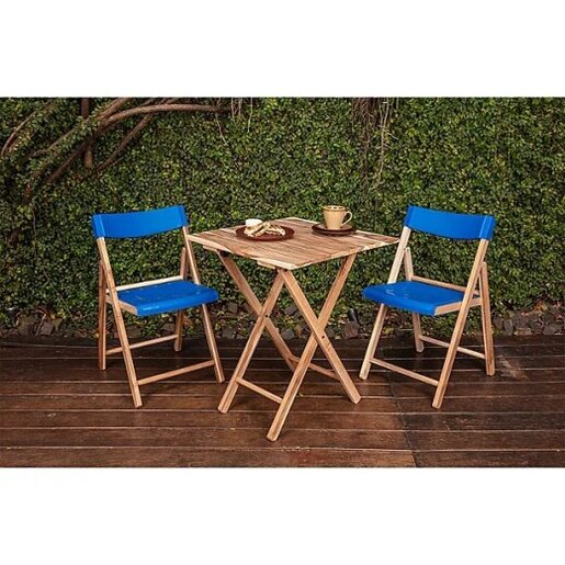 Balkonski set sklop.drv.3/1 NATURAL BLUE