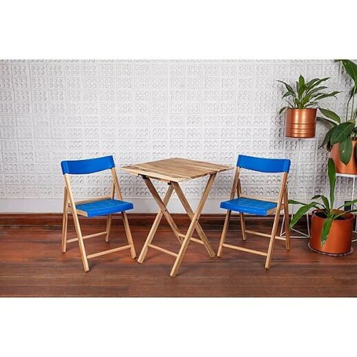 Balkonski set sklop.drv.3/1 NATURAL BLUE