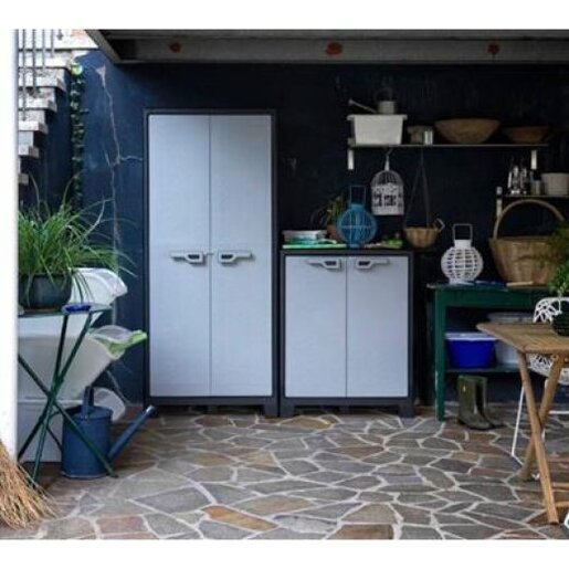 KETER Ormar 80x44x100 sivi niski PVC TITAN