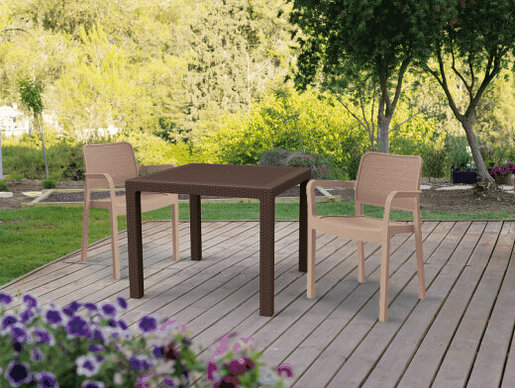 KETER Stol 95x95x74.5cm smedi QUARTET