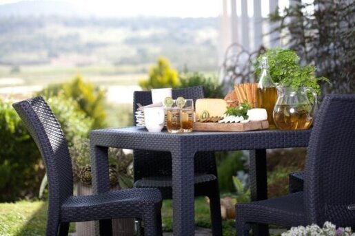 KETER Stol 95x95x74.5cm sivi QUARTET