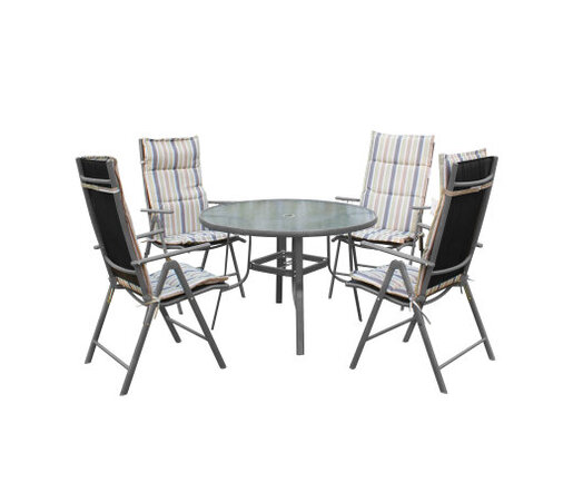 Set sto+4 skl.stol.sa podm.crni VALENCIA