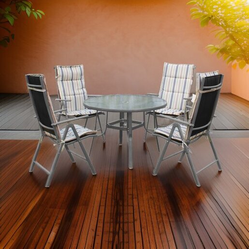 Set sto+4 skl.stol.sa podm.crni VALENCIA