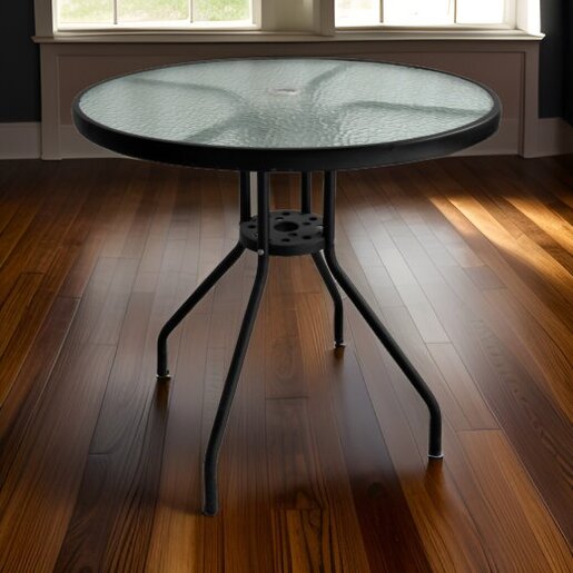 Stol fi 80x72cm stakleni crni CANCUN