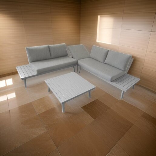 Ugaona Lounge garnitura siva CAPRI