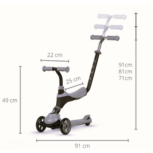 QPlay® dječiji romobil Sema 5u1 – Roza