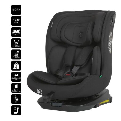 Coccolle® autosjedalica iSize 40-150 cm 360° Nobi, Diamond Black