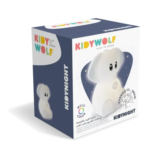 Kidywolf KIDYNIGHT Umirujuća noćna lampa za uspavljivanje – Elephant
