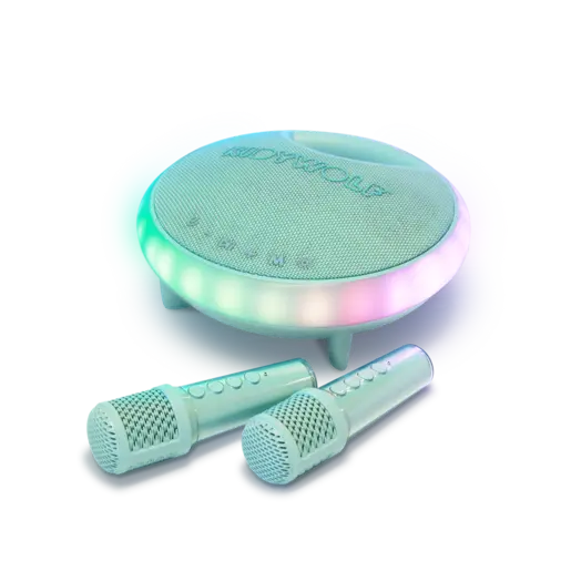 Kidywolf KIDYKARAOKE – Prenosni Karaoke set s 2 mikrofona – Green