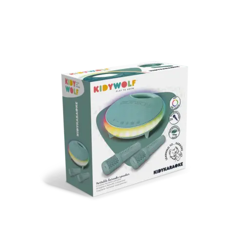 Kidywolf KIDYKARAOKE – Prenosni Karaoke set s 2 mikrofona – Green