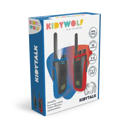 Kidywolf KIDYTALK Walkie-talkie za djecu (6 km domet) – Blue Red
