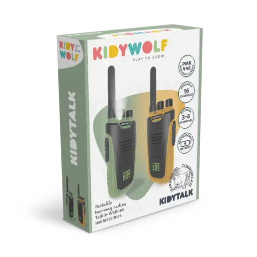 Kidywolf KIDYTALK Walkie-talkie za djecu (6 km domet) – Green Orange