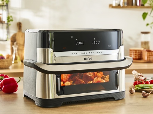 TEFAL friteza na vrući zrak EY922DE0 Easy Fry Flex, dvostruka, 9 L